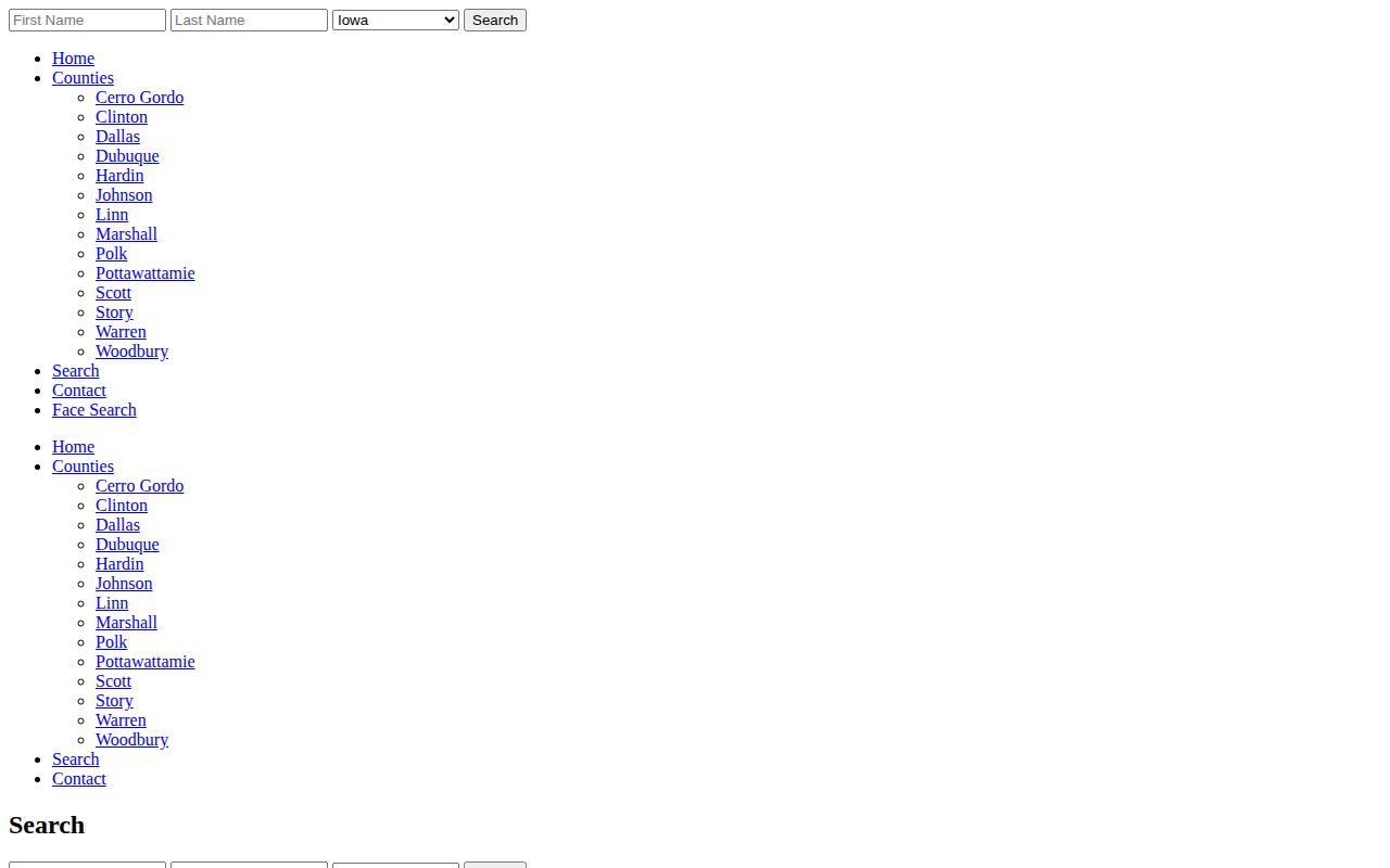 Unofficial Iowa arrest search interface without verified Jefferson County local coverage